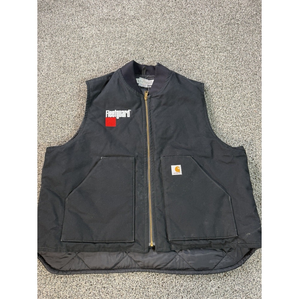 Carhartt Arctic Quilt Lined Duck Vest Men's Size 2XL Black